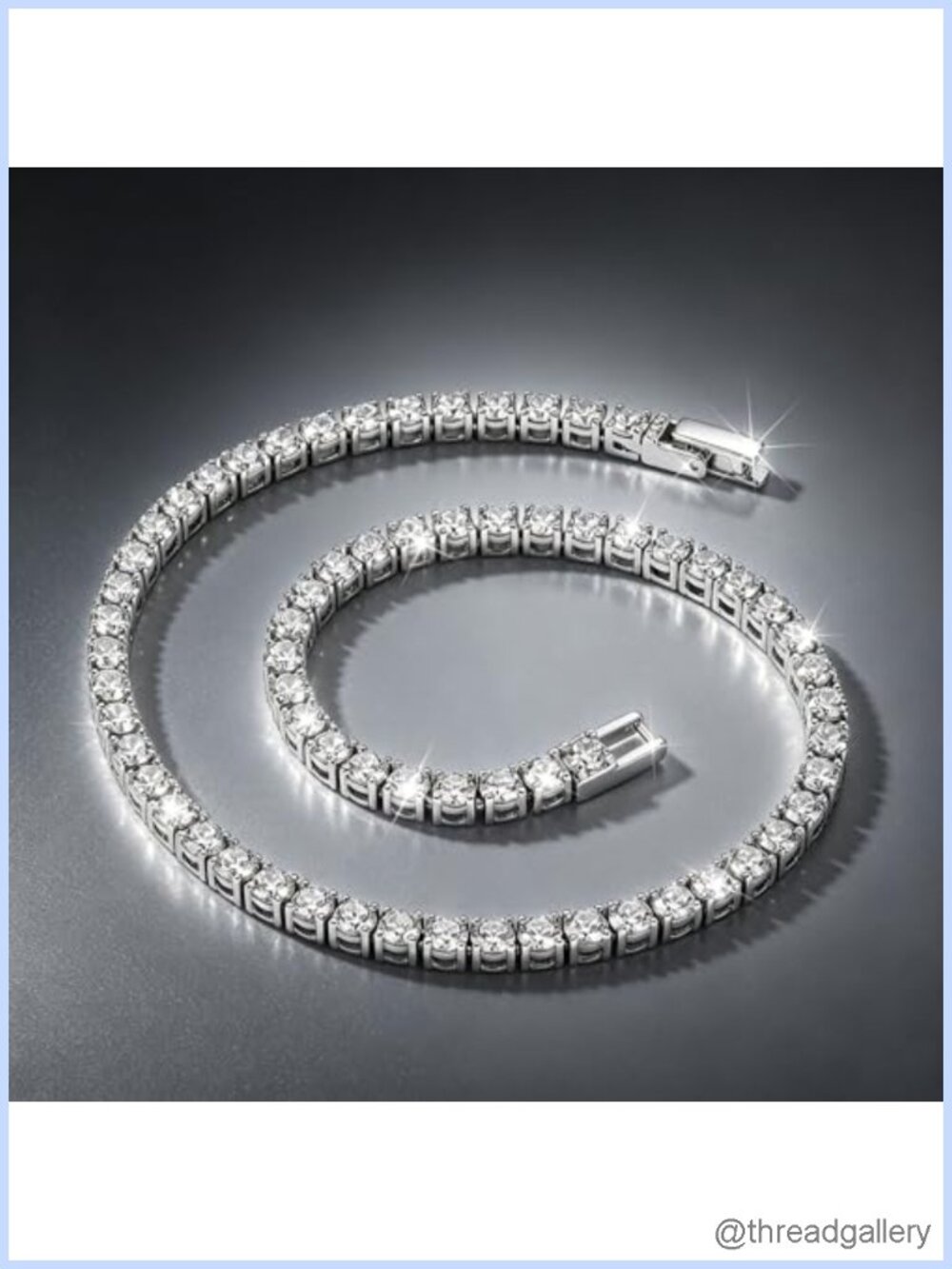 Sterling Silver Tennis Bracelet 14K Gold Plated Cubic Zirconia